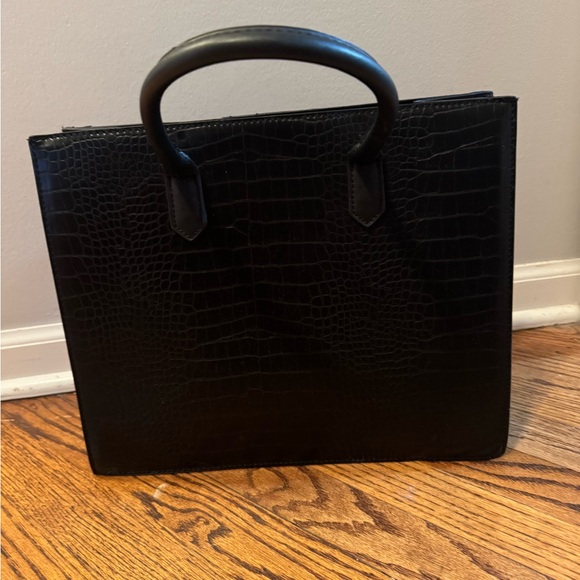 Aldo Black Studded Tote with Chain Accent - Picture 2 of 2